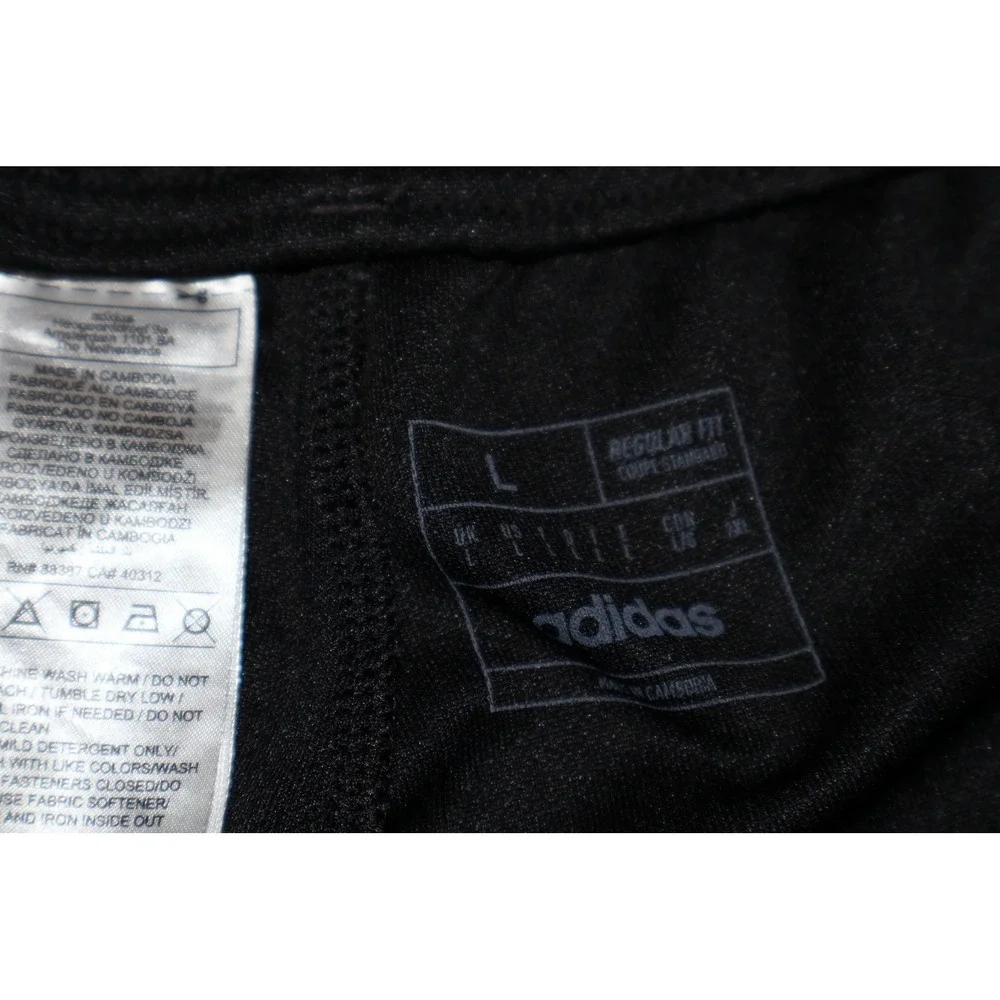 Adidas Gym Pants Mens Large Black Tiro 23 Training Soccer Joggers Zip Ankle